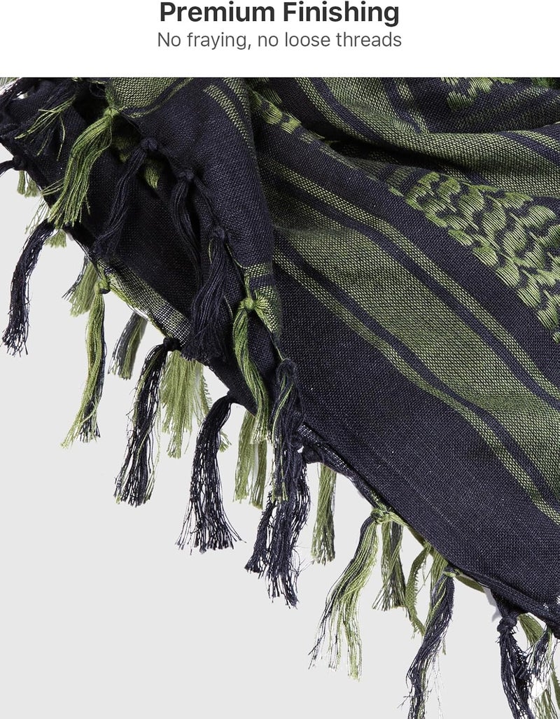 Free Soldier Scarf Military Shemagh Tactical Desert Keffiyeh Head Neck Scarf Arab Wrap with Tassel for Men Women - Image 3